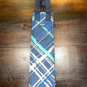 Thirty-One Thermal Insulated Wine‎ Bottle Blue White Tote Bag